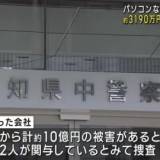 【社会】 会社に必要ないパソコンを発注し3190万円相当の損害与えたか　2人を逮捕