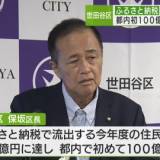 【東京】世田谷区、ふるさと納税で都内自治体初の100億円超流出