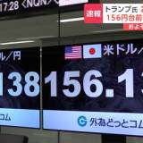 【為替】トランプ前大統領が円安・ドル高に懸念　約1か月ぶりの円高水準1ドル＝156円台前半に