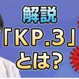 【新型コロナ】「健康な大人子供には深刻なウイルスではない」KP.3の症状と対策