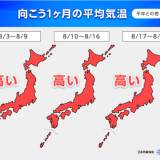 【天気】1か月予報　「高温に関する早期天候情報」も発表　全国的に暑すぎる8月　熱中症警戒