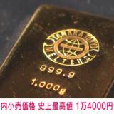 【速報】金の国内小売価格　史上最高値　1万4000円台に