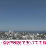 【速報】三重県・松阪市粥見で39.7℃　ことし全国で一番の暑さ・・・1979年に観測を開始して以降、最も高い気温