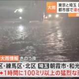 【大雨】東京と埼玉で「記録的短時間大雨情報」　浸水被害など被害通報230件以上